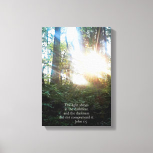 Träd Christian Bible Verse Scripture Creationart Canvastryck