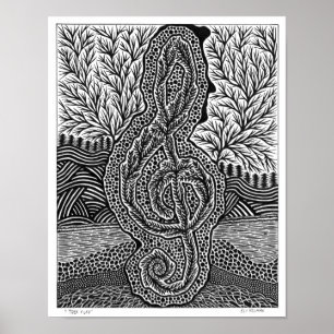 Träd Clef Poster