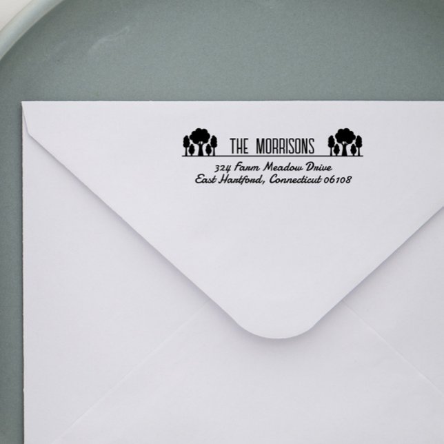 Träd Copse Namn & Returadress Självfärgande Stämpel (Skapare uppladdad)