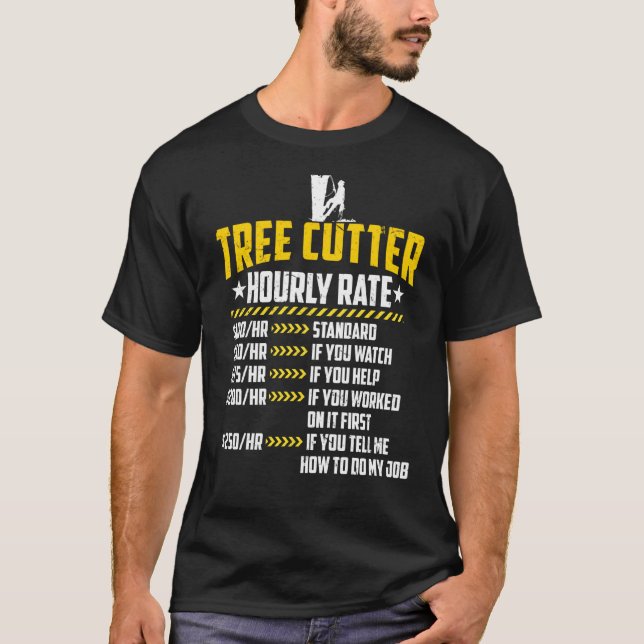 Träd Cutter Timly Rate Kärlek Lumberjacking T Shirt (Framsida)