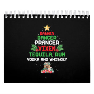 Träd Dasher Dancer Prancer Vixen Tequila Whiskey Kalender