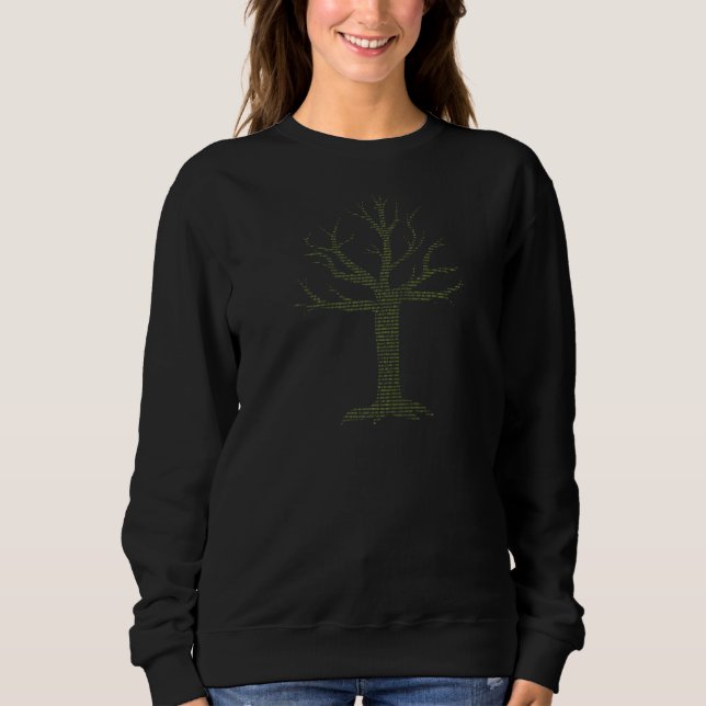 Träd-datorkodning för binär illustration t shirt (Framsida)