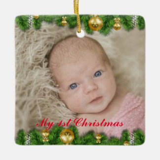 Träd dekoration Min första jul - Foto Ornament
