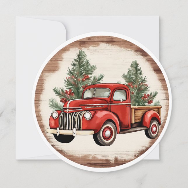 Träd Delivery - en årshelg Julkort (Framsida)