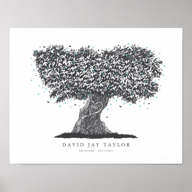 Träd des Lebens - Minnesgåva för förlusten av papp Poster (Framsidan)