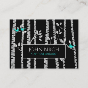 *~* Träd Doktor Birch Träd Arborist Blue Birds Visitkort