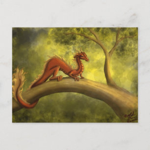 Träd Dragon Vykort