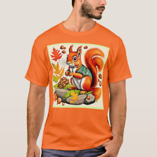 Träd - ekorrevydesign t shirt