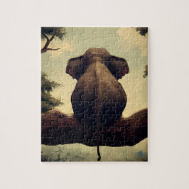 Träd Elefant - Pussel