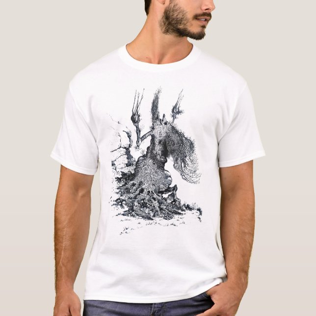 Träd Ent Fantasy T Shirt (Framsida)