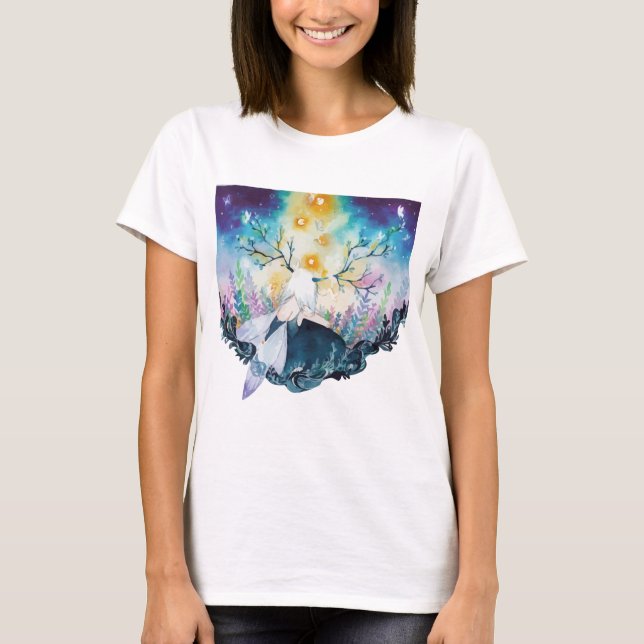 Träd Fairy Digital Art T Shirt (Framsida)
