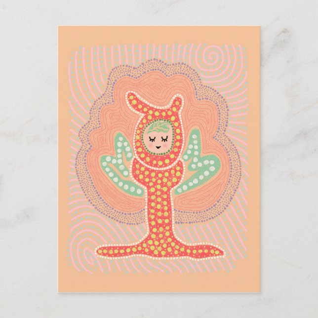 Träd Fairy Dreamland målar inte Vykort (Framsida)