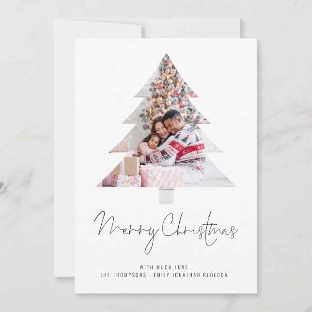 Träd Family Photo 2026 Calendar God jul Julkort (Framsida)