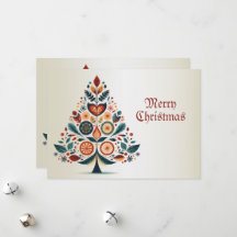 Träd-folkkonst i Hälsning i jul