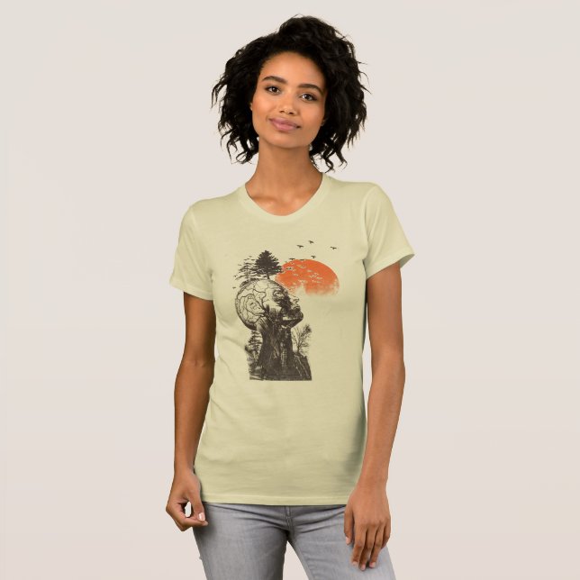 Träd för bakrusAlan människa T-shirt (Hel framsida)