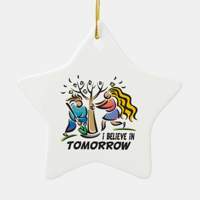 Träd för i morgon julgransprydnad keramik (Framsidan)