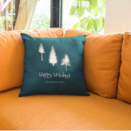 Träd för marin blå vinter kudde