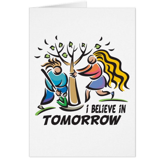 Träd för morgondagen hälsningskort (Framsidan)