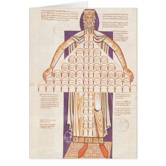 Träd för Ms 354 fol.256v av Consanguinity Hälsningskort (Framsidan)