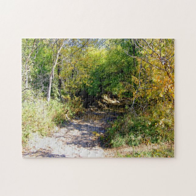 Träd för skogsmarktunnelnedgången beskådar pussel (Horisontell)