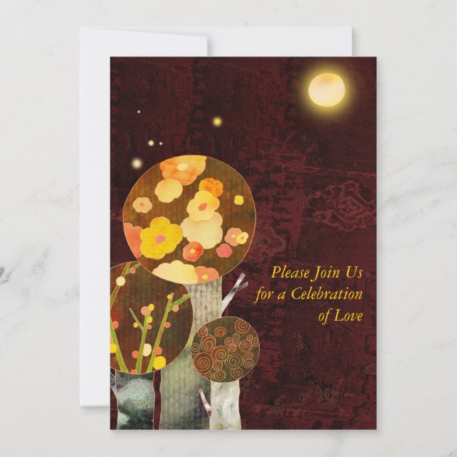 Träd för visuell höst: Inbjudningar till festbröll (Framsida)