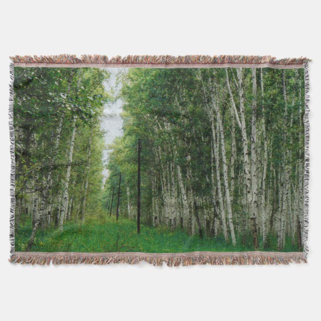 Träd Forest Art i BeSnych Birch Mysfilt (Framsidan)