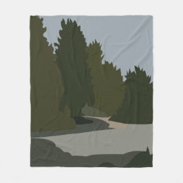 Träd Forest Nature Mönster Fleecefilt