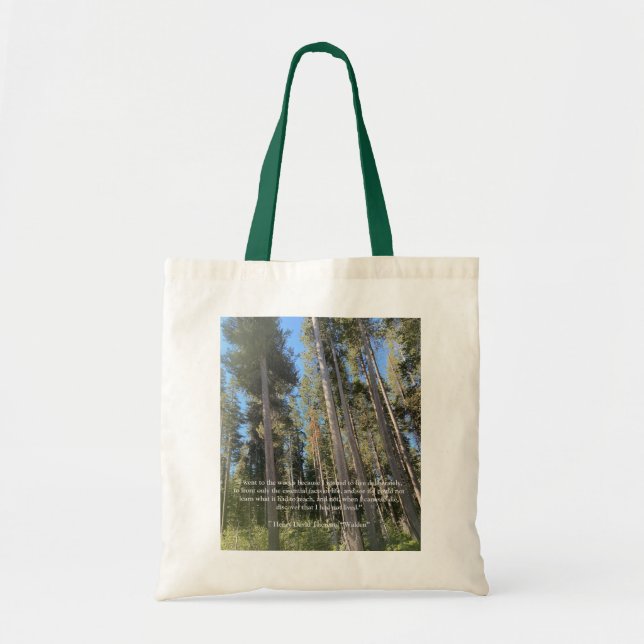 Träd Forest Skogen Thoreau inspirationsoffert Tygkasse (Framsidan)
