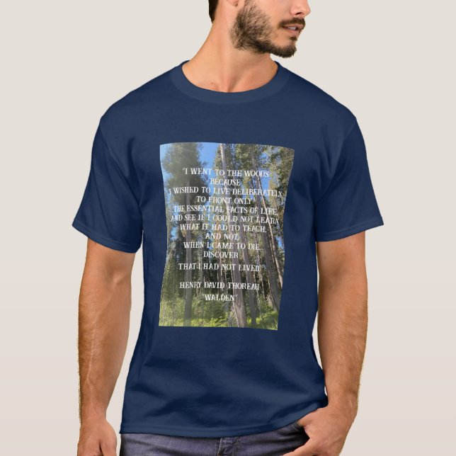 Träd Forest Skogen Thoreau T Shirt (Framsida)