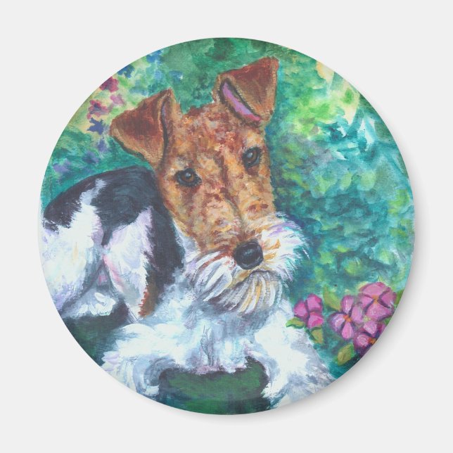 Tråd Fox Terrier Magnet (Framsidan)
