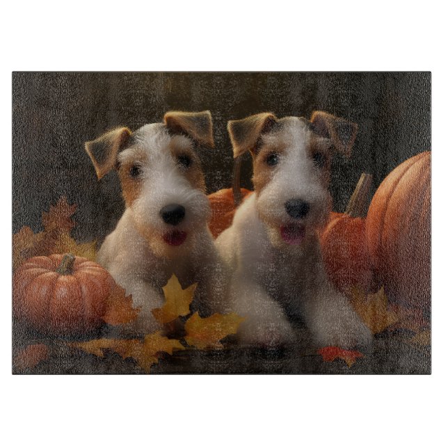 Tråd Fox Terrier Valp Höstglädje Pumpa (Framsidan)