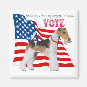 Tråd-Foxterrier VOTE Magnet