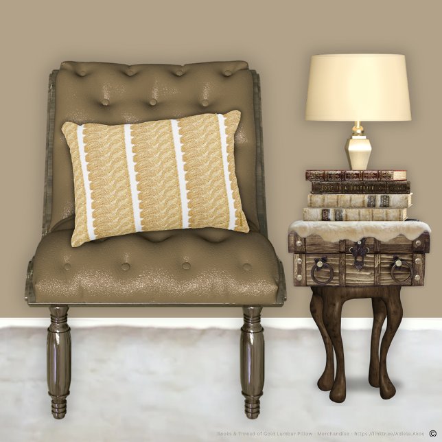 Tråd från Guld Dekorativ kudde (Thread of Gold Lumbar Pillow designd by Poet Adiela Akoo. Love it? GET it! Shop my store 4 gr8t buys)