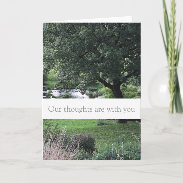 Träd fredliga Garden Sympathy Condolathy Card Kort (Framsida)