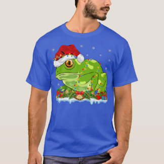 Träd Frog Älskare-familjen Matching Santa Träd Fro T Shirt
