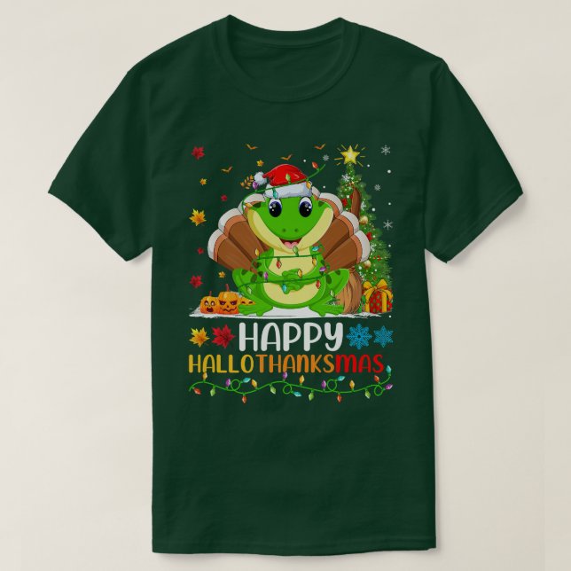 Träd Frog Animal Lover Funny Lycklig Träd Frog Hej T Shirt (Design framsida)