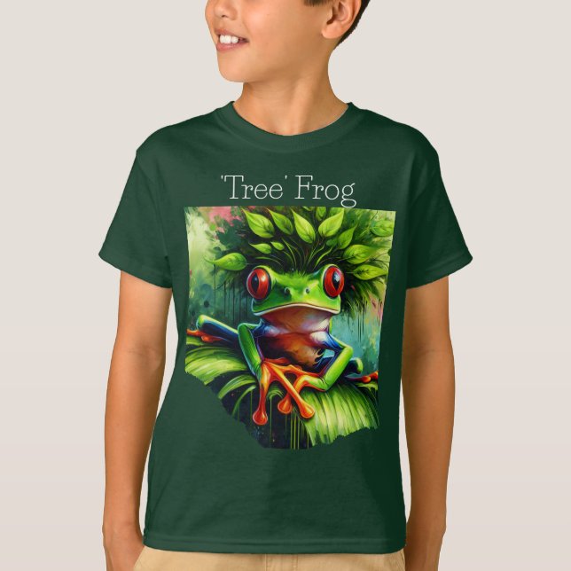 "Träd" Frog Boy T Shirt (Framsida)