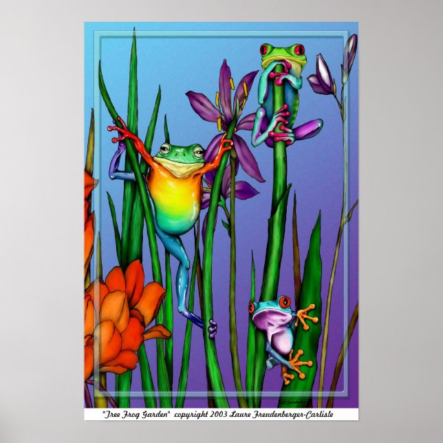 Träd Frog Garden Poster (Framsidan)