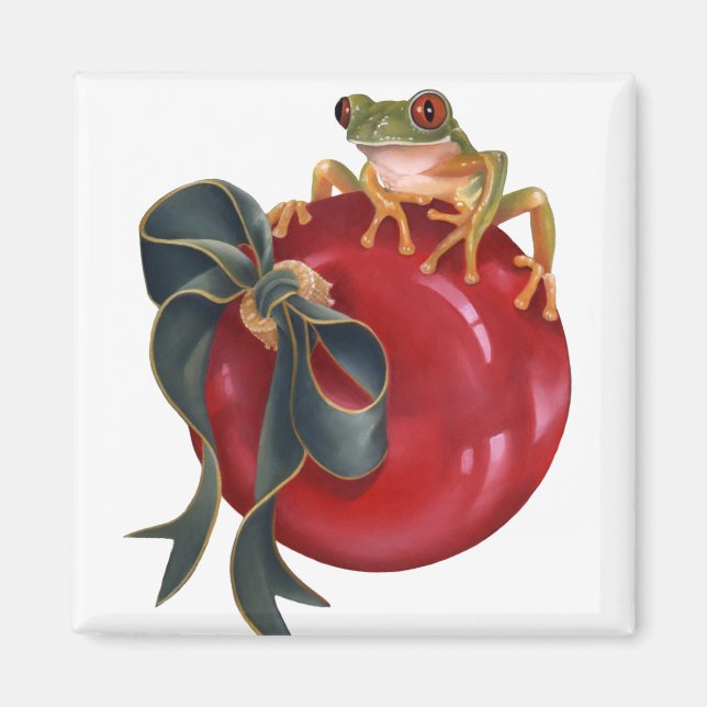Träd Frog Helgdag Magnet (Framsidan)