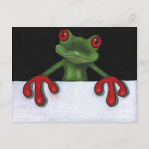 TRÄD FROG HOLDING SIGN: DU PLOCKOR UTFORMNING VYKORT