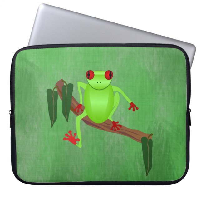 Träd Frog Neoprene Laptop sleeve (Framsidan)