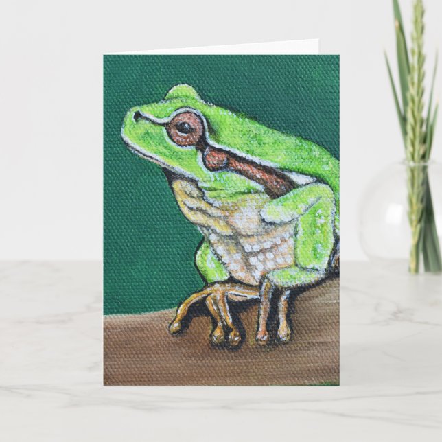 Träd Frog Painting Kort (Framsida)