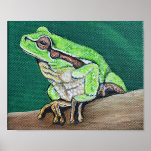 Träd Frog Painting Poster