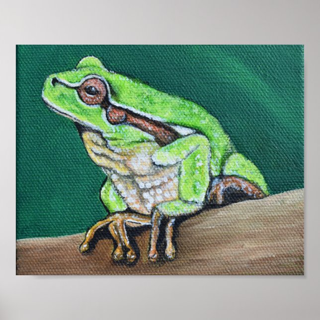 Träd Frog Painting Poster (Framsidan)