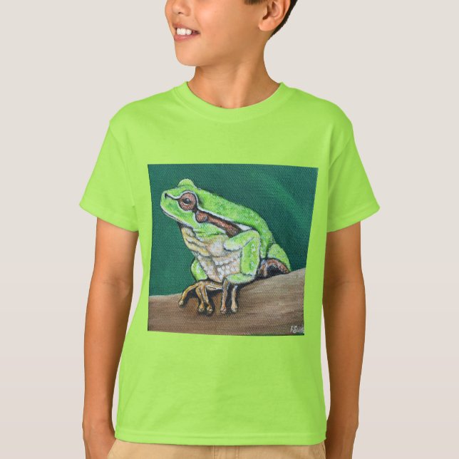 Träd Frog Painting T Shirt (Framsida)