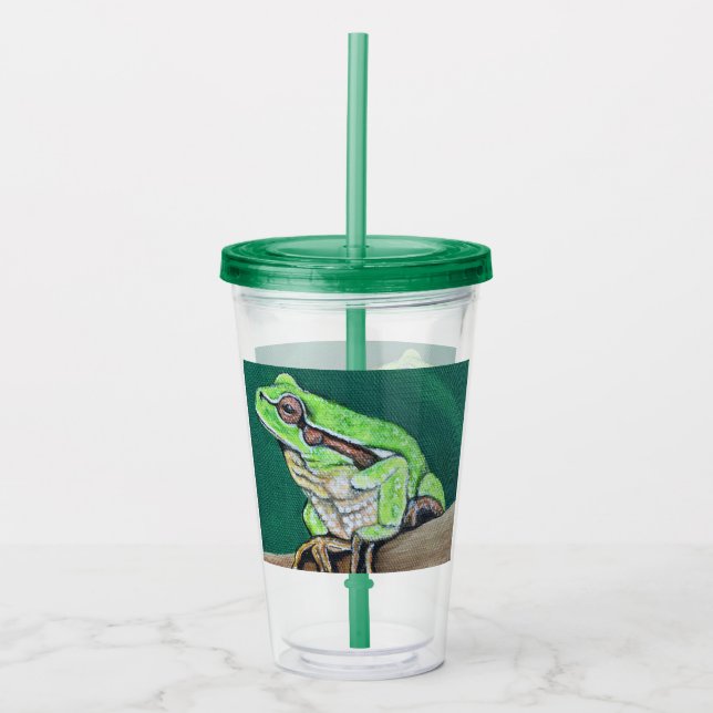 Träd Frog Painting Take Away Mugg (Framsida)