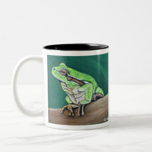 Träd Frog Painting Två-Tonad Mugg