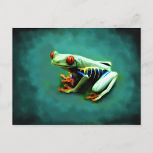 Träd Frog Porträtt vykort