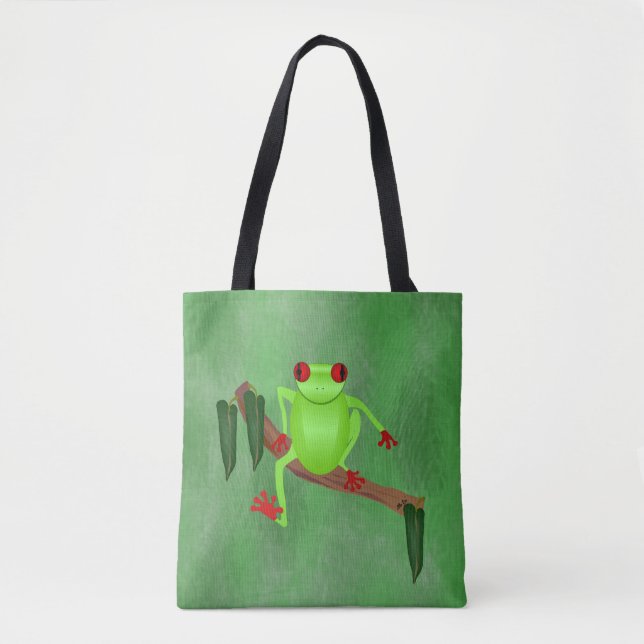 Träd Frog Tote Bag Tygkasse (Framsida)