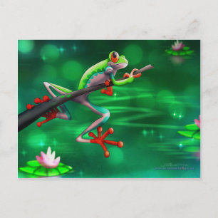 Träd Frog Vykort